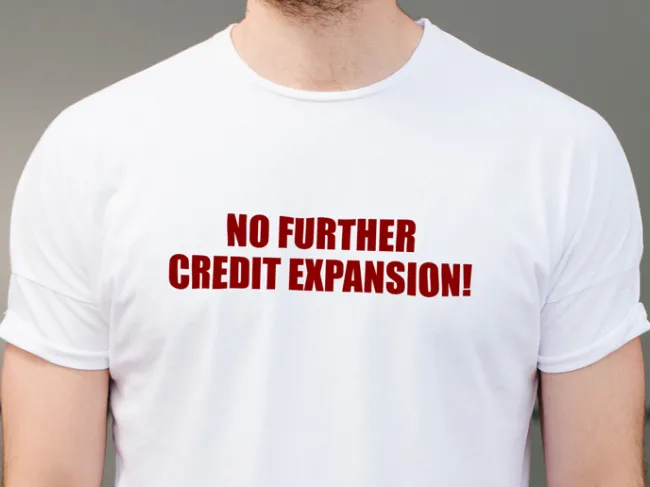 No further credit expansion!